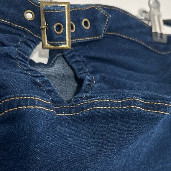 Denim Mini Corset Tube Top Medium - Picture 2 of 8